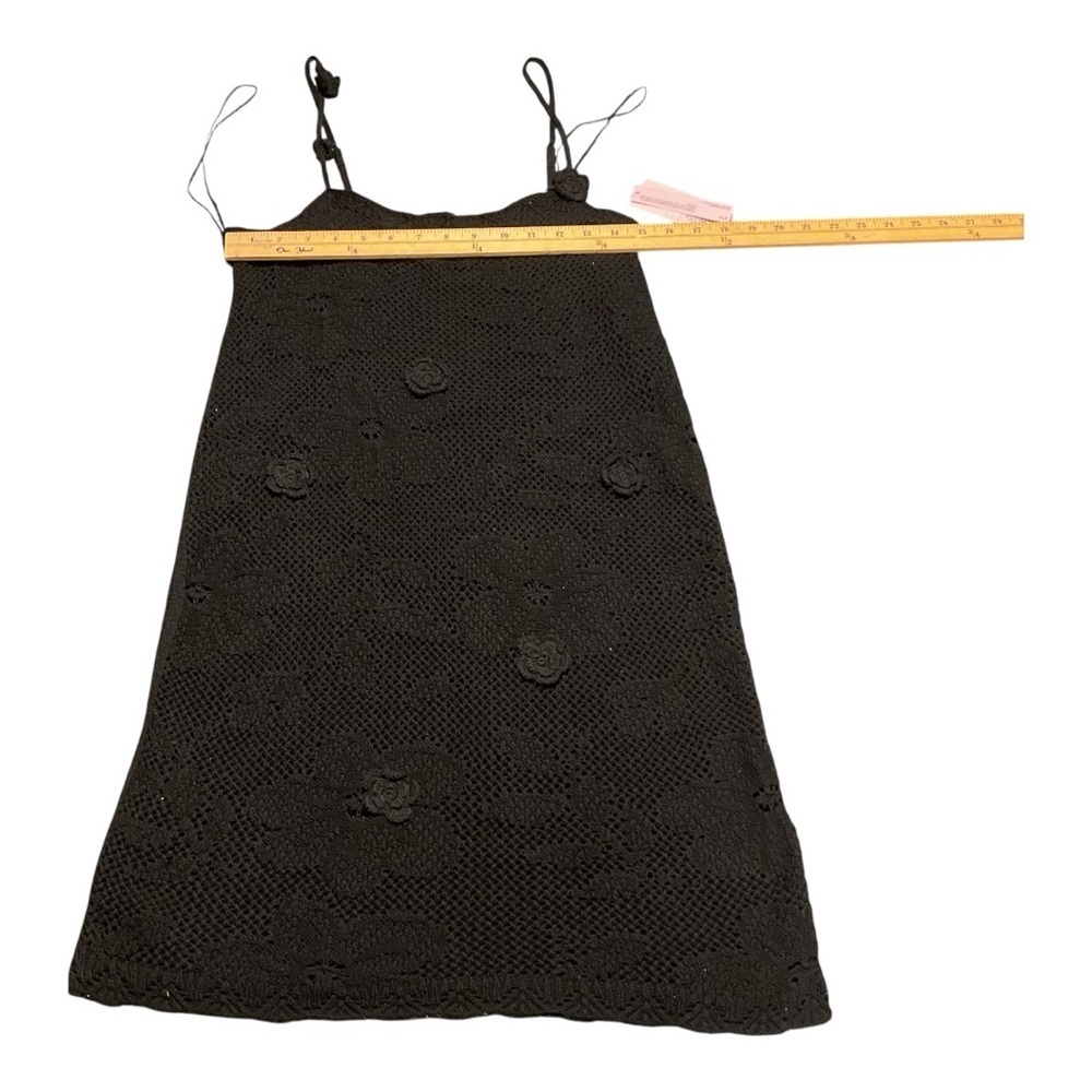 NWT Wild Fable Black Rosette Mini Sweater Dress Size L - Picture 6 of 9
